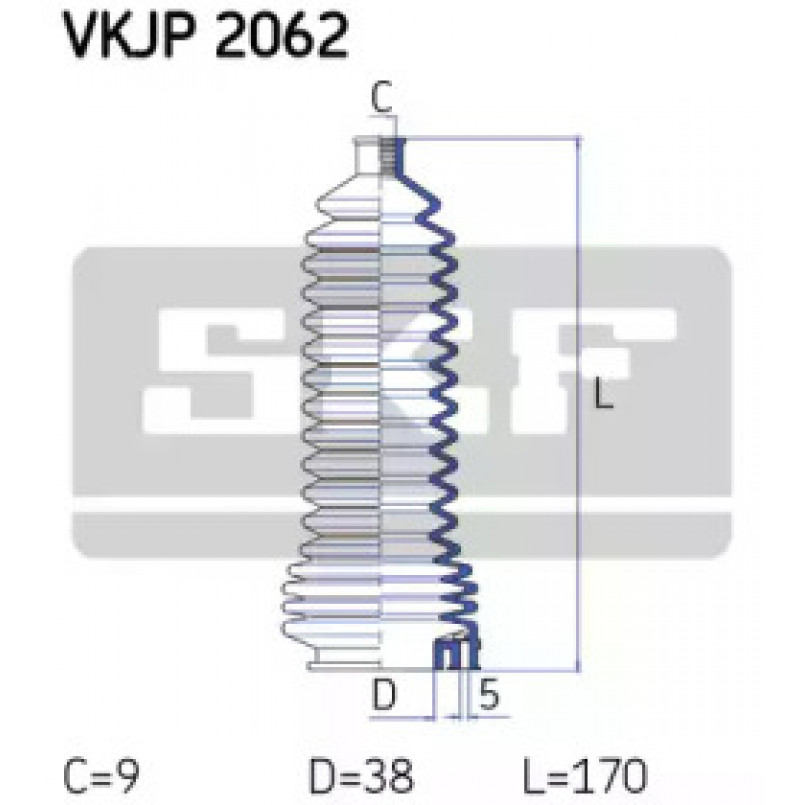 VKJP 2062 SKF - Пильовик привідного валу